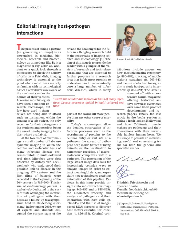 Imaging host-pathogen interactions