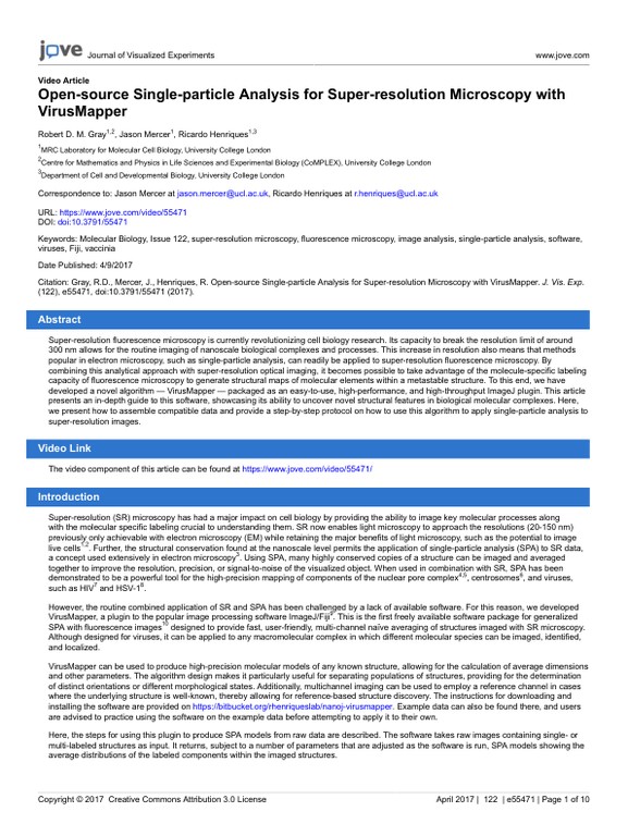 Open-source single-particle analysis for super-resolution microscopy with VirusMapper
