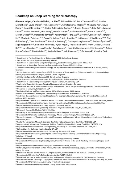Roadmap on deep learning for microscopy